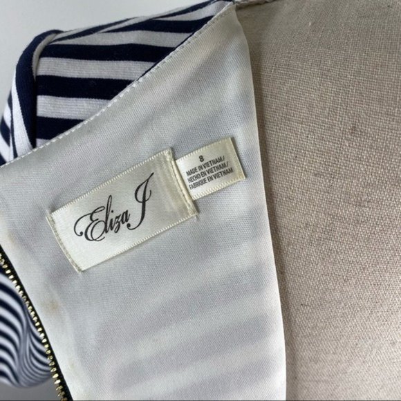 Eliza J Striped Floral Dress Size 8 - Picture 3 of 7